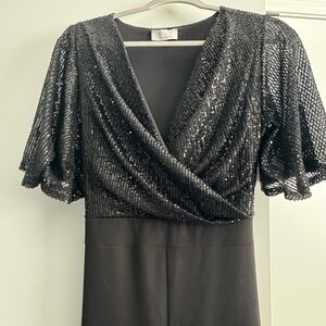 Elegant Black Sequin Jumper